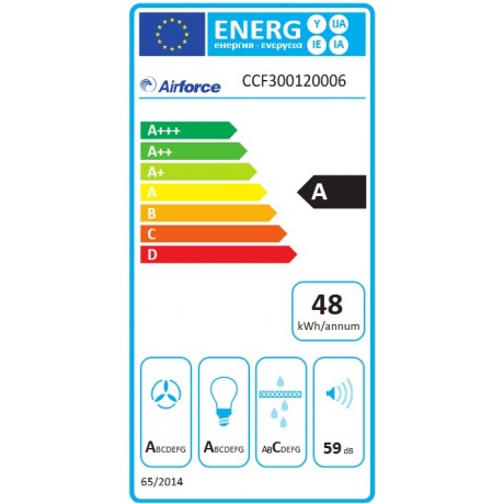 AIRFORCE F300 IX/A/120 120cm Inox Απορροφητήρας Εντοιχιζόμενος Τζάκι